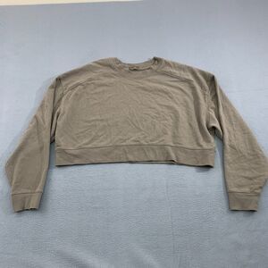 Nuuds Sweatshirt XL Mocha Brown Boxy Cropped Crewneck Cozy Loungewear